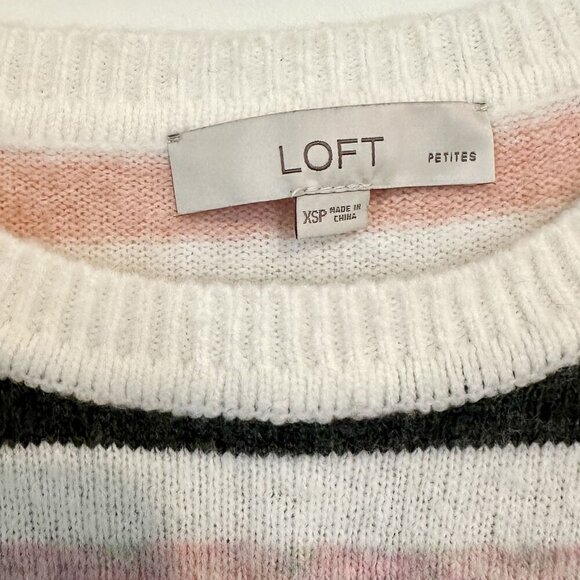 LOFT Multicolor Striped Sweater - Size: XSP - Picture 3 of 4